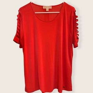 Michael Kors Ladder Sleeve Blouse Size XL